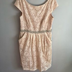 Light Pink Lace Homecoming Dress - David’s Bridal